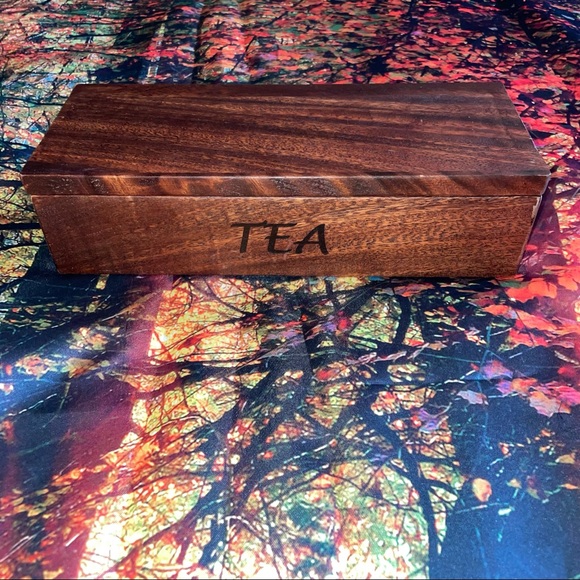 Acacia Wood Tea Storage Box from World Market - Picture 3 of 9